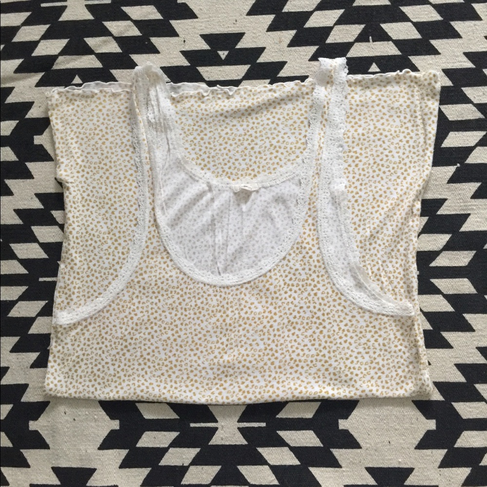 J. Crew Lace Trimmed Tank Top